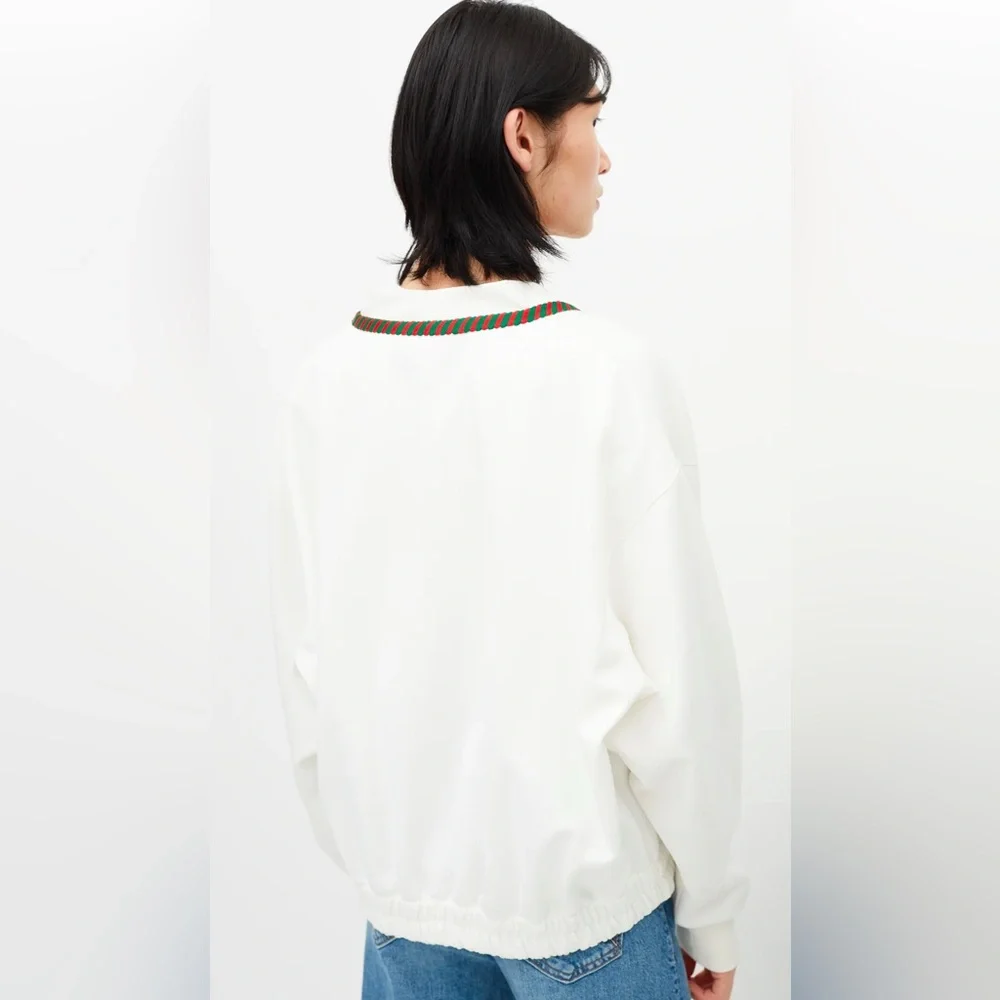 NWT Gucci GG Technical Jersey Cardigan in White - Picture 3 of 16